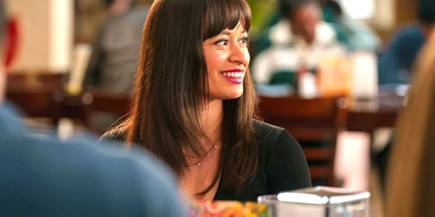 Pippa smiling in the college cafeteria in Tell Me Lies Image