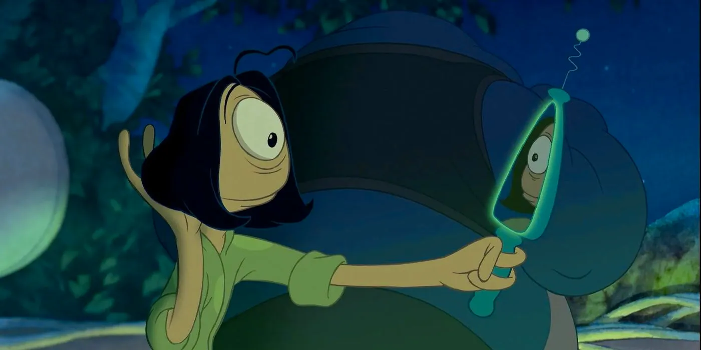 Pleakley wearing a wig and admiring himself in Lilo and Stitch Image