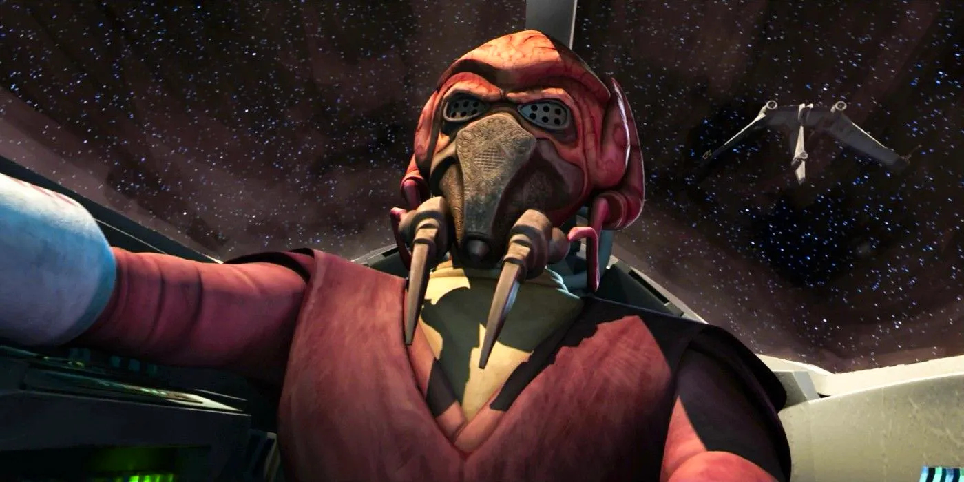 Plo Koon in Star Wars The Clone Wars flying a ship Image