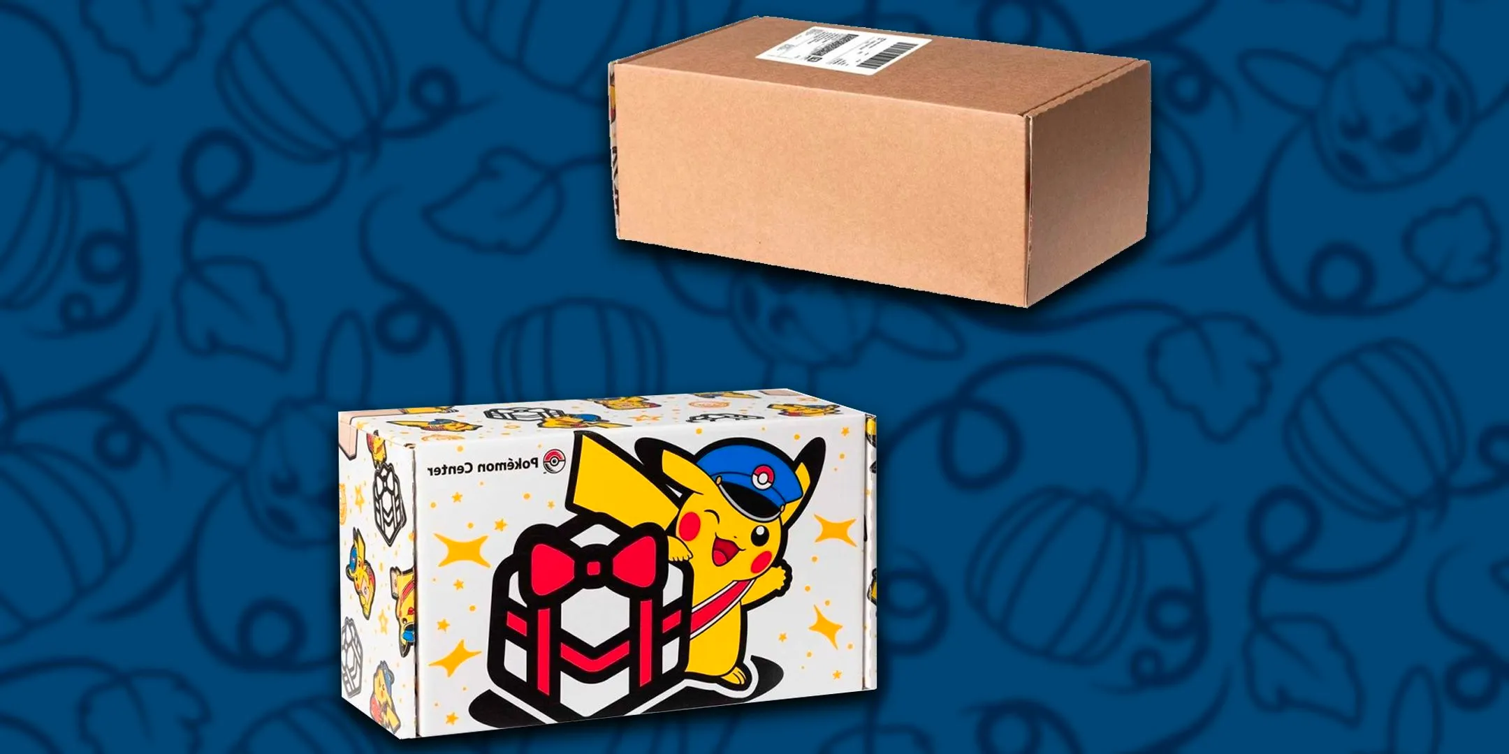 Pokemon Special Delivery Box showing the exterior cardboard and reversible art. Image