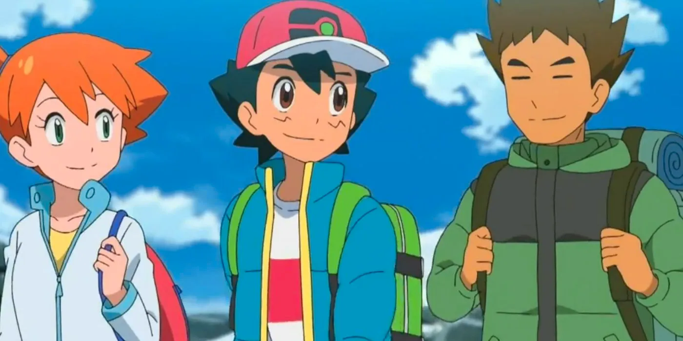 Pokemon: the classic trio of Ash, Misty, and Brock. Image