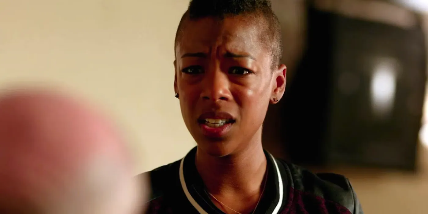 Pousseylooking sad and scared in Orange is the New Black. Image