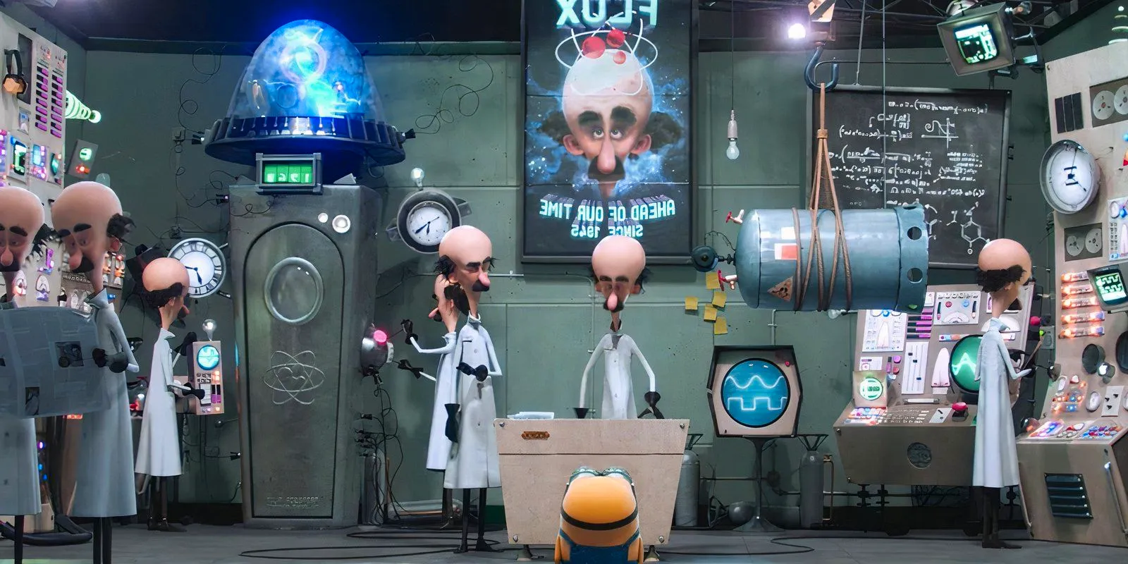 Professor Flux in Minions Image