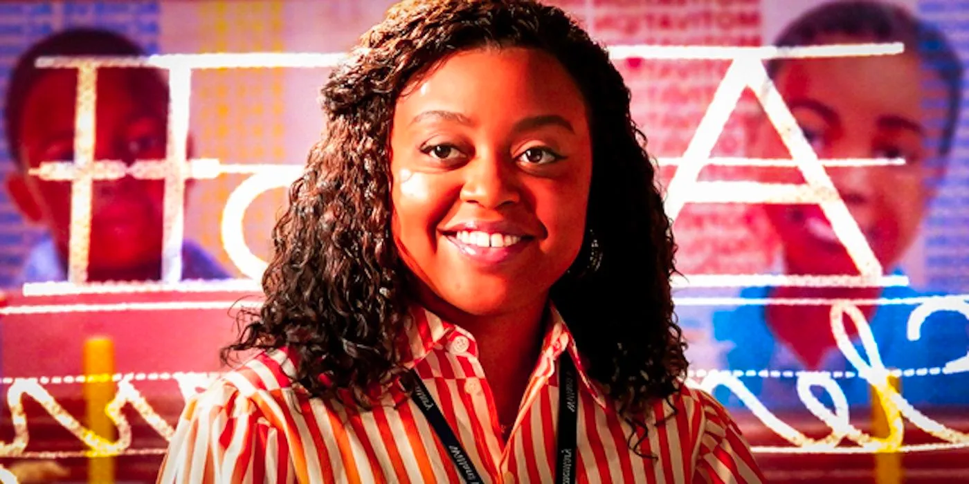 Quinta Brunson's Janine smiling in Abbott Elementary Image