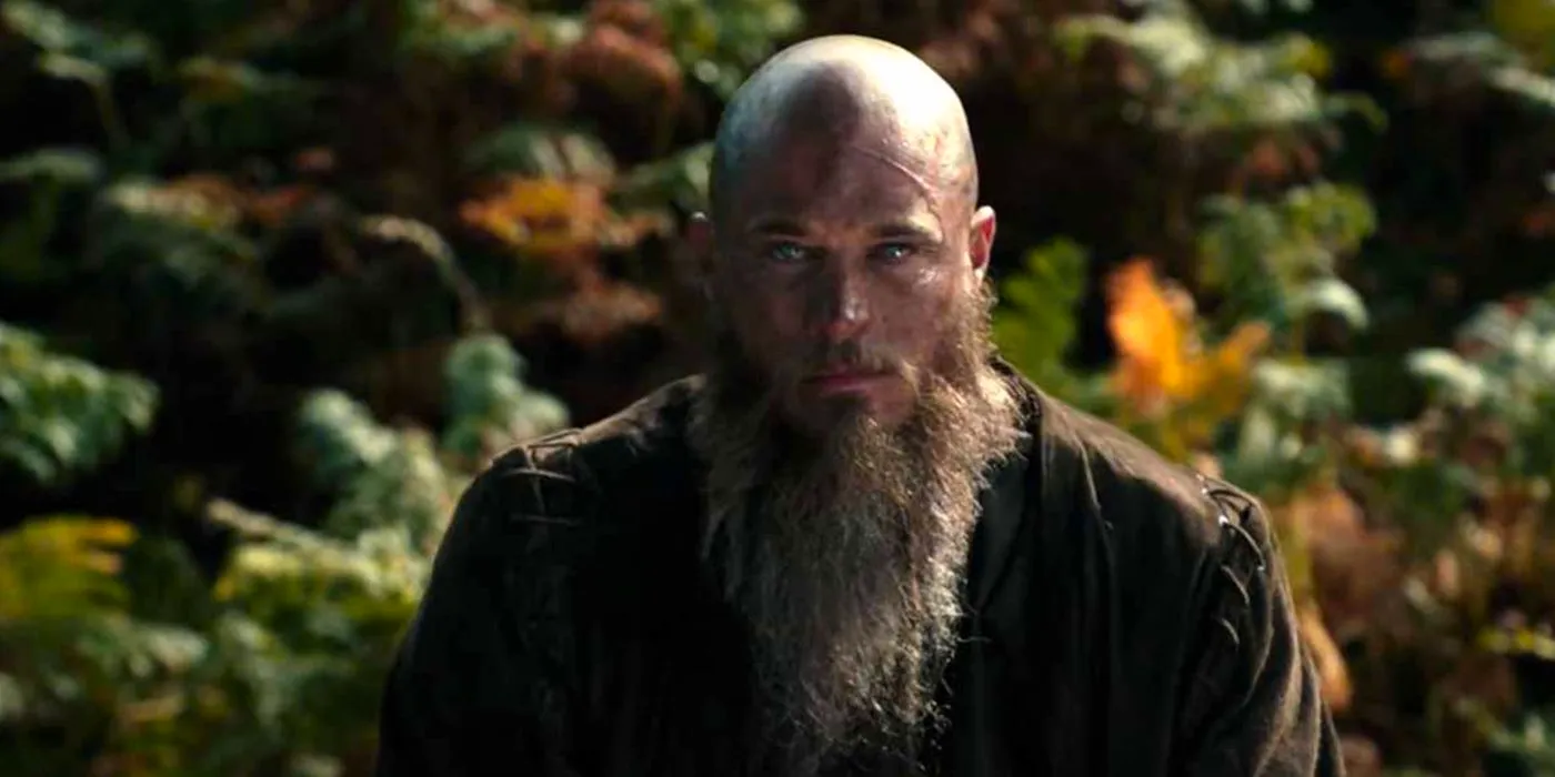 Ragnar Lothbrok (Travis Fimmel) looking ahead in Vikings Image