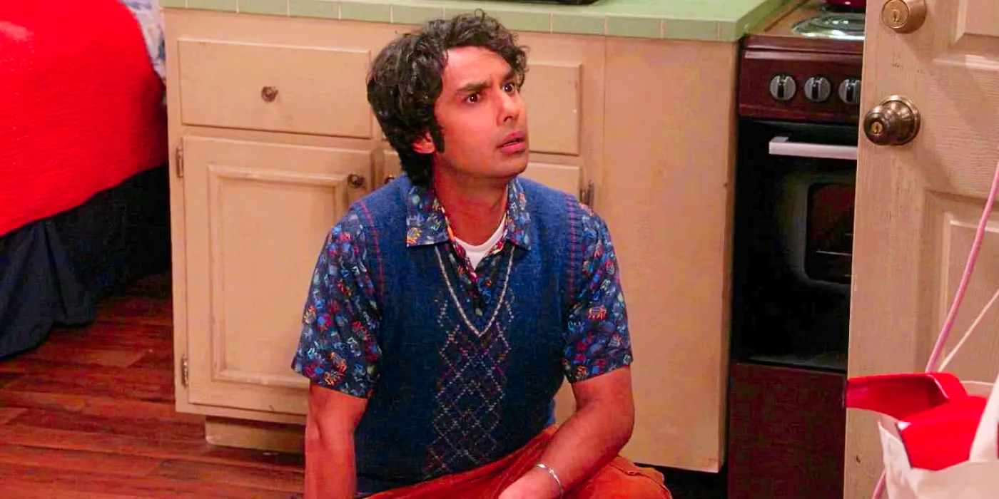 Raj sitting on the floor in The Big Bang Theory finale Image