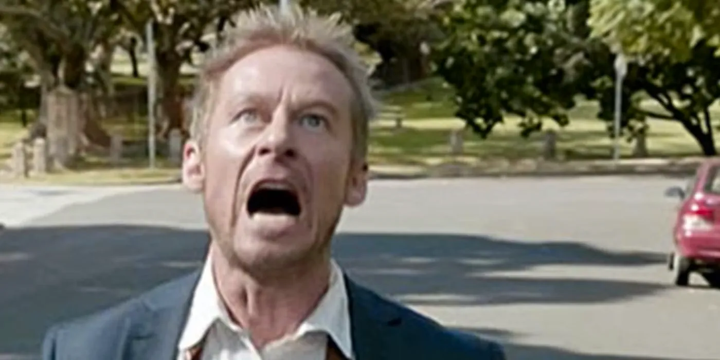 Rake Richard Roxburgh screaming at camera Image