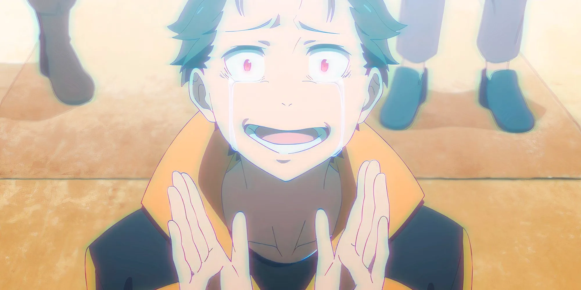 Re Zero Enchanted Subaru Clapping Season 3 Episode 1 Image