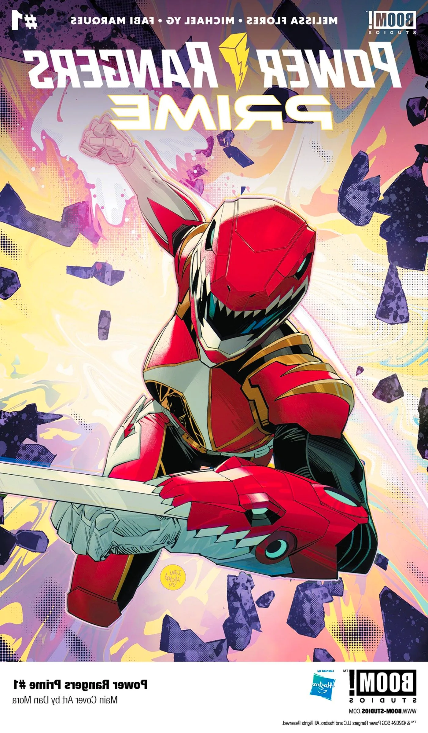 Red Ranger launches at the Power Rangers Prime #1 cover art Image