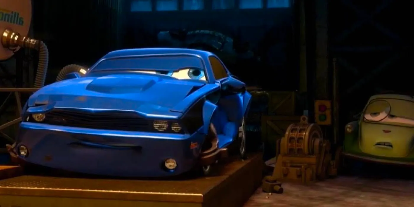 Red Rodline in the blue color in Cars 2 Image