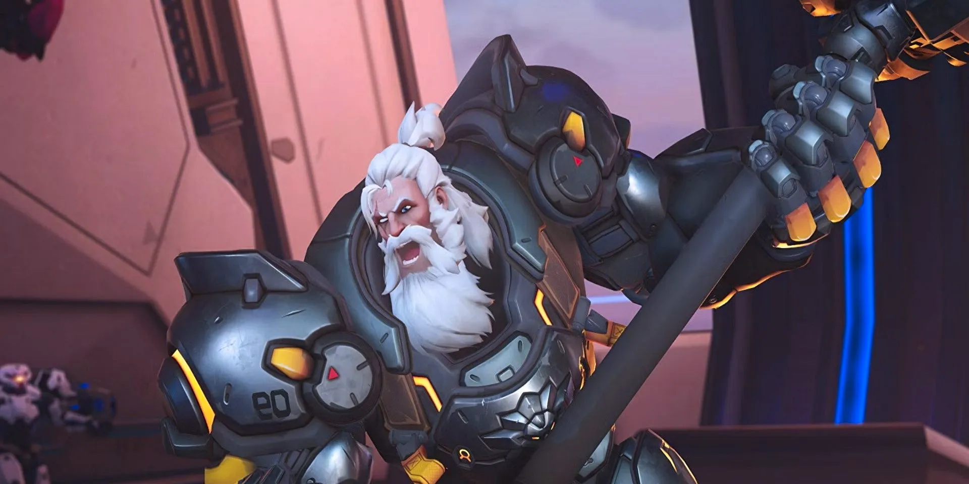 Reinhardt unmasked charging into battle in Overwatch 2 Image