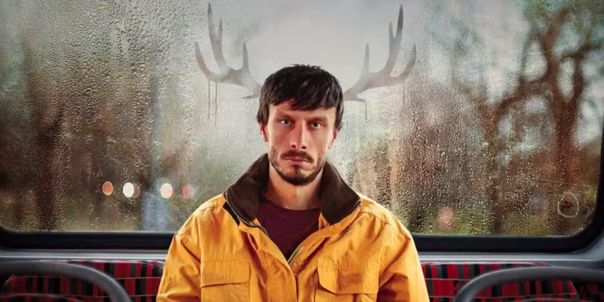 Richard Gadd wearing a yellow jacket in Netflix's Baby Reindeer. Image