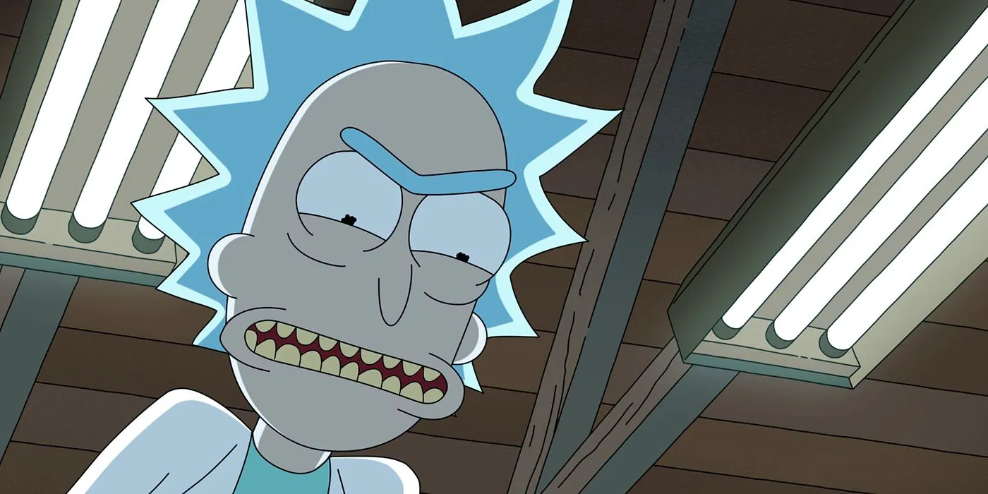 Rick Sanchez looking angry in Rick and Morty season 7 Image