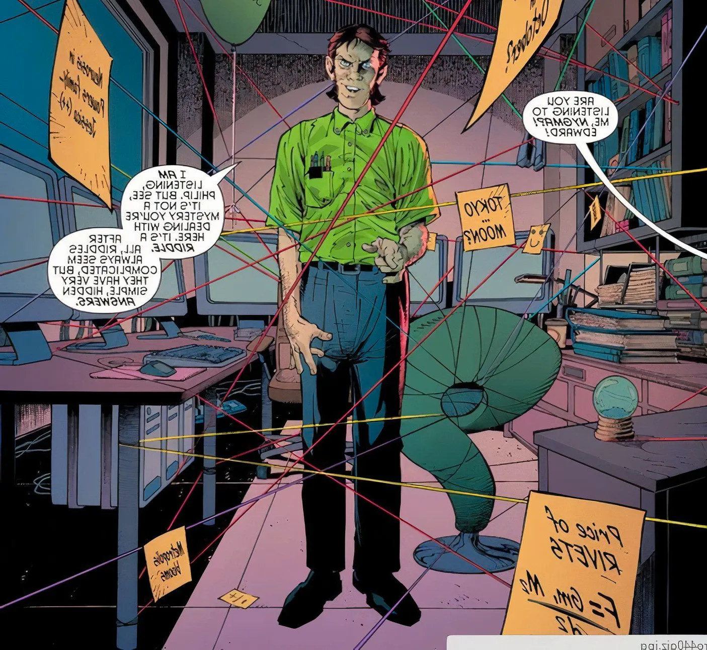 Riddler Working At Wayne Enterprises Image