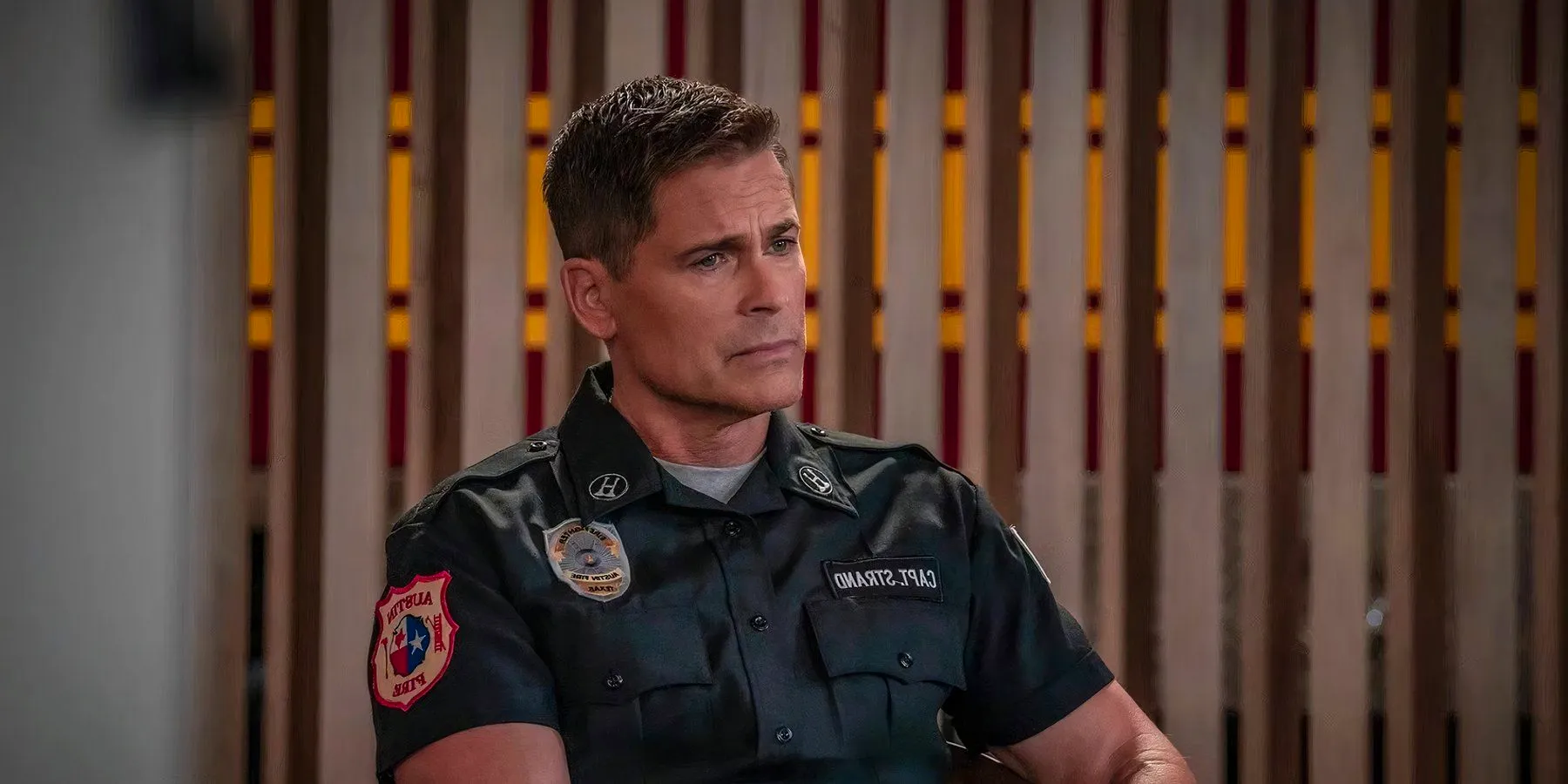 Rob Lowe as Owen looking worried in 9-1-1 Lone Star Image