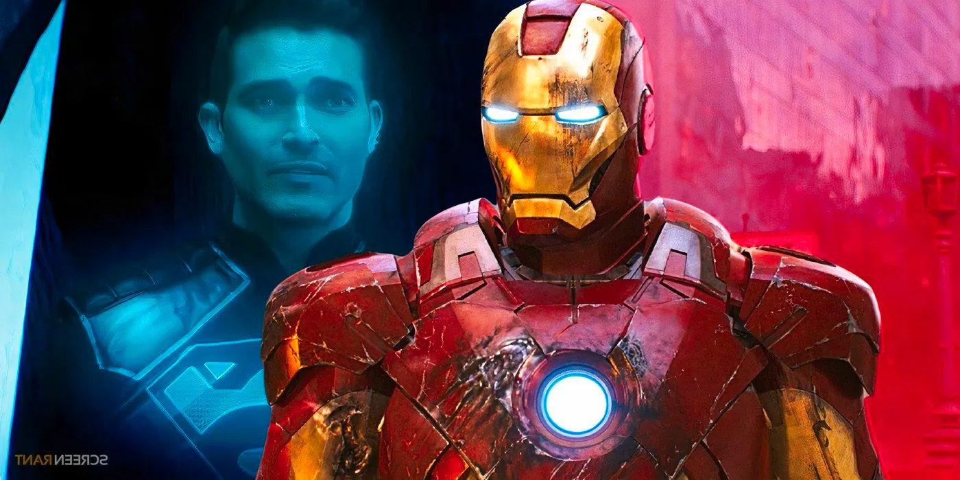 Robert Downey Jr.'s Iron Man and Tyler Hoechlin's Superman ghost in Superman & Lois Image