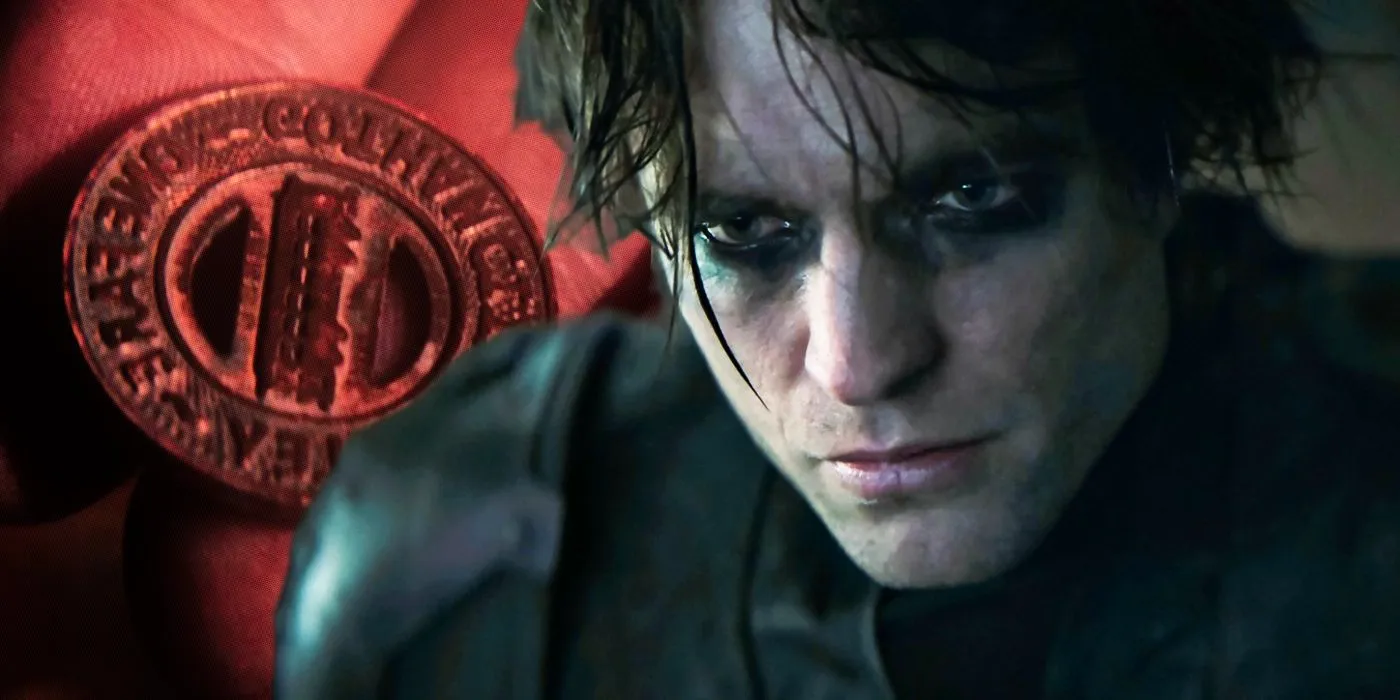 Robert Pattinson Unmasked Batman and Penguin Trolley System Coin Custom DC Image Image