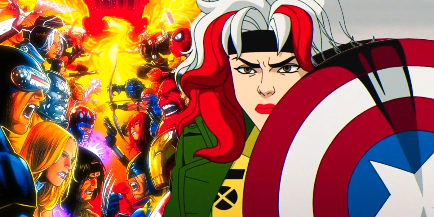 Rogue With Captain America's Shield and Avengers vs X-Men Custom Marvel Image Image