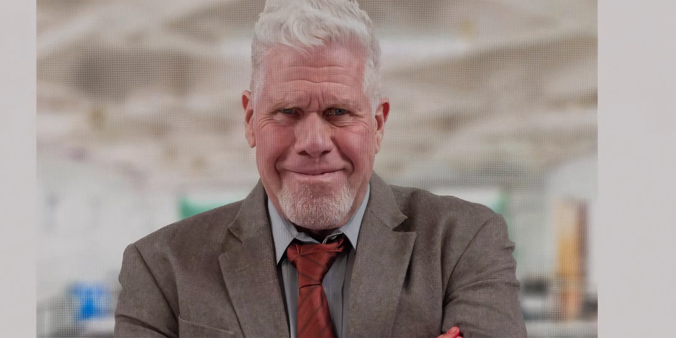 Ron Perlman as Dr. Orion Zephyr posing for a photograph in Succubus Image