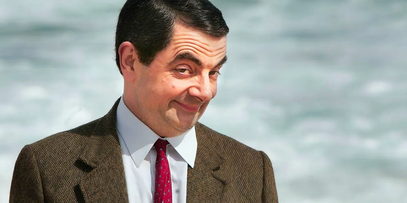 Rowan Atkinson pulling a face as mr bean Image