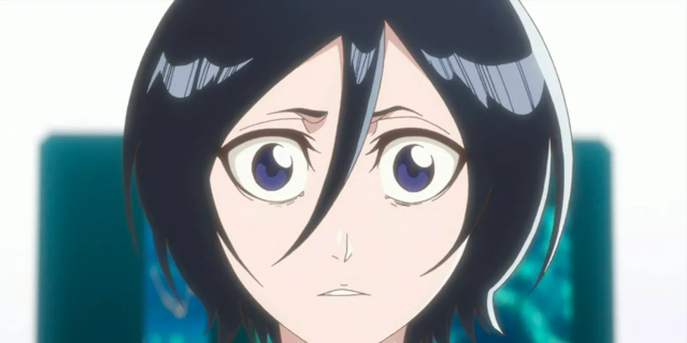 Rukia shocked by Ukitake's ritual. Image