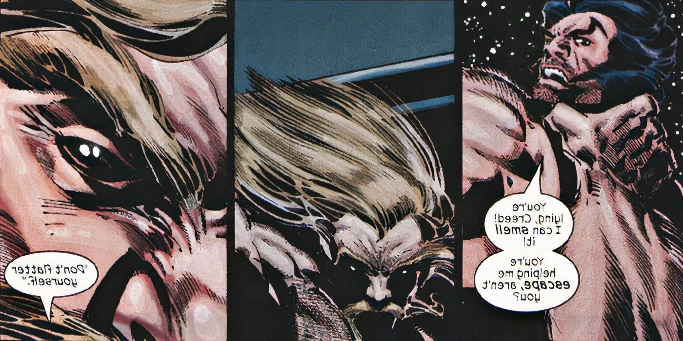 Sabretooth helping Wolverine escape the clutches of Weapon X. Image