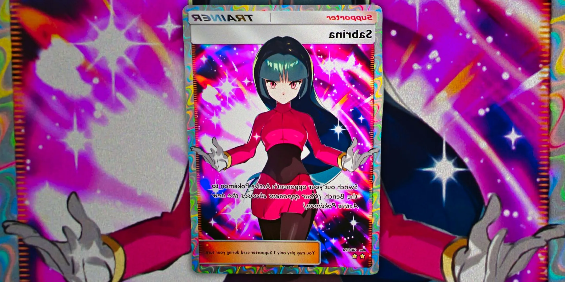 Sabrina support trainer card for Pokemon TCG Pocket Image