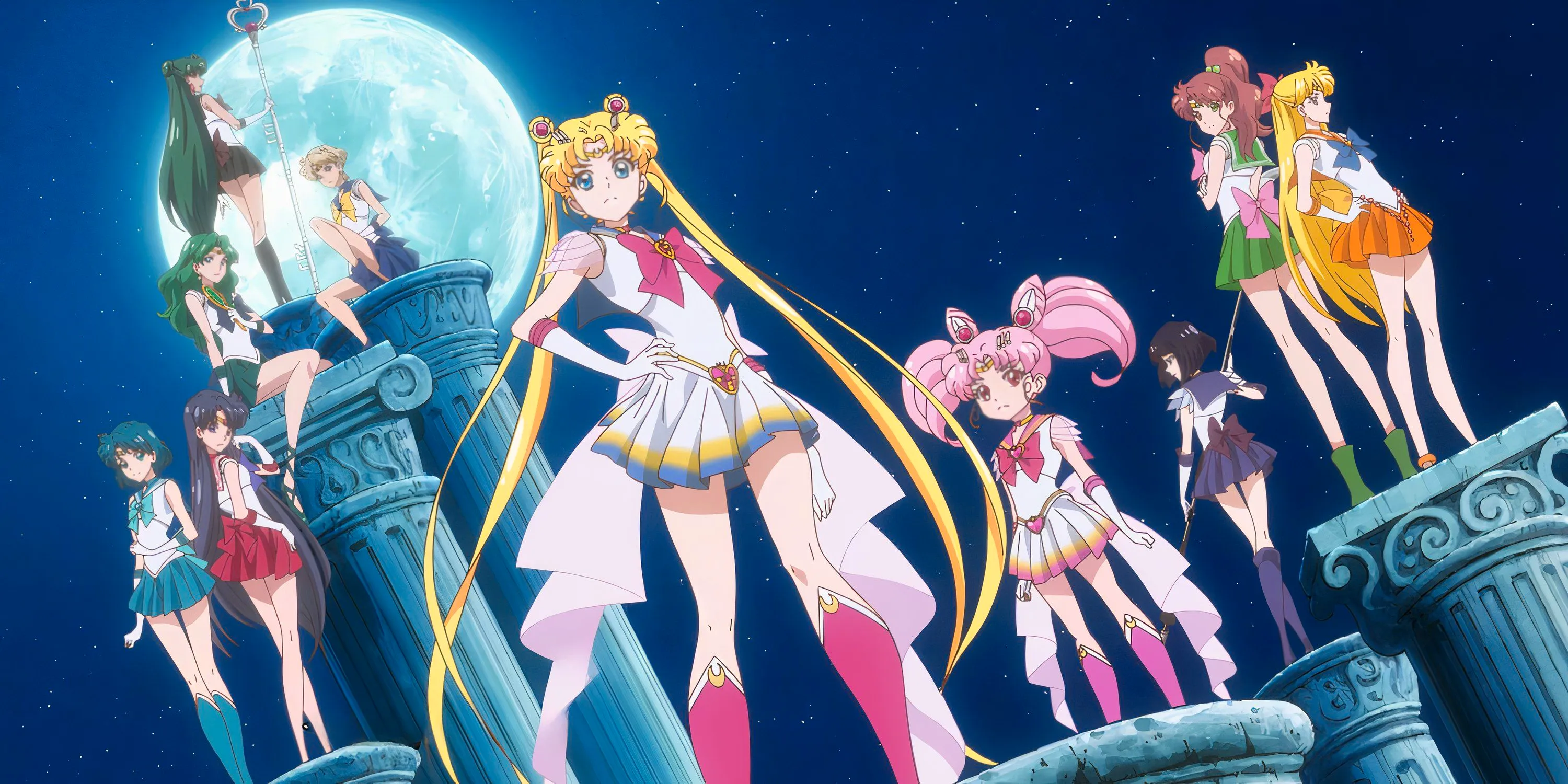 Sailor Moon Crystal Season 3 Banner displays all 10 Sailor Guardians. Image