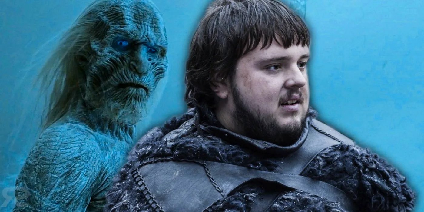 Sam in Game of Thrones Season 2 with White Walker Image