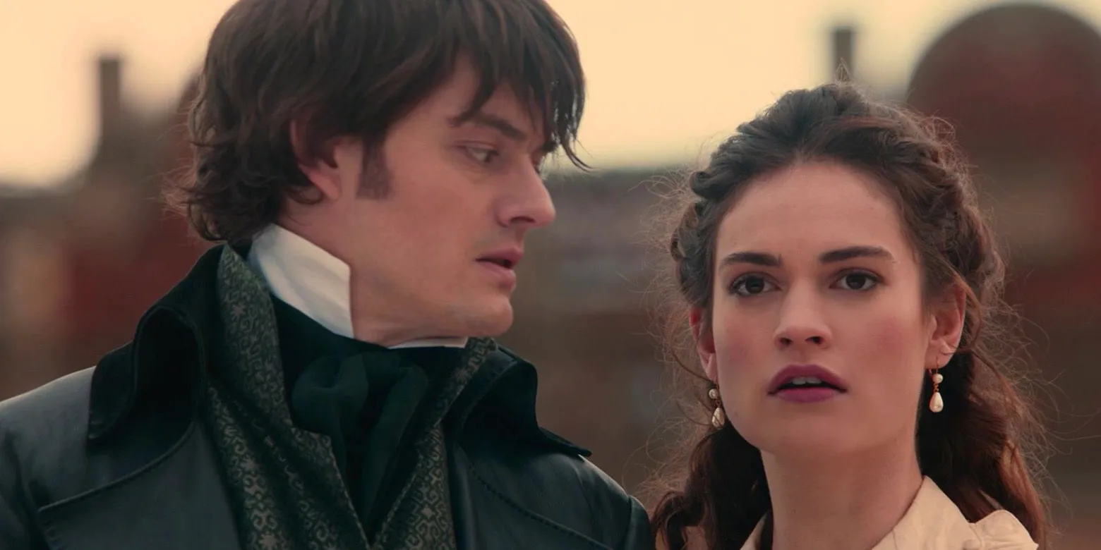 Sam Riley and Lily James in Pride and Prejudice and Zombies Image