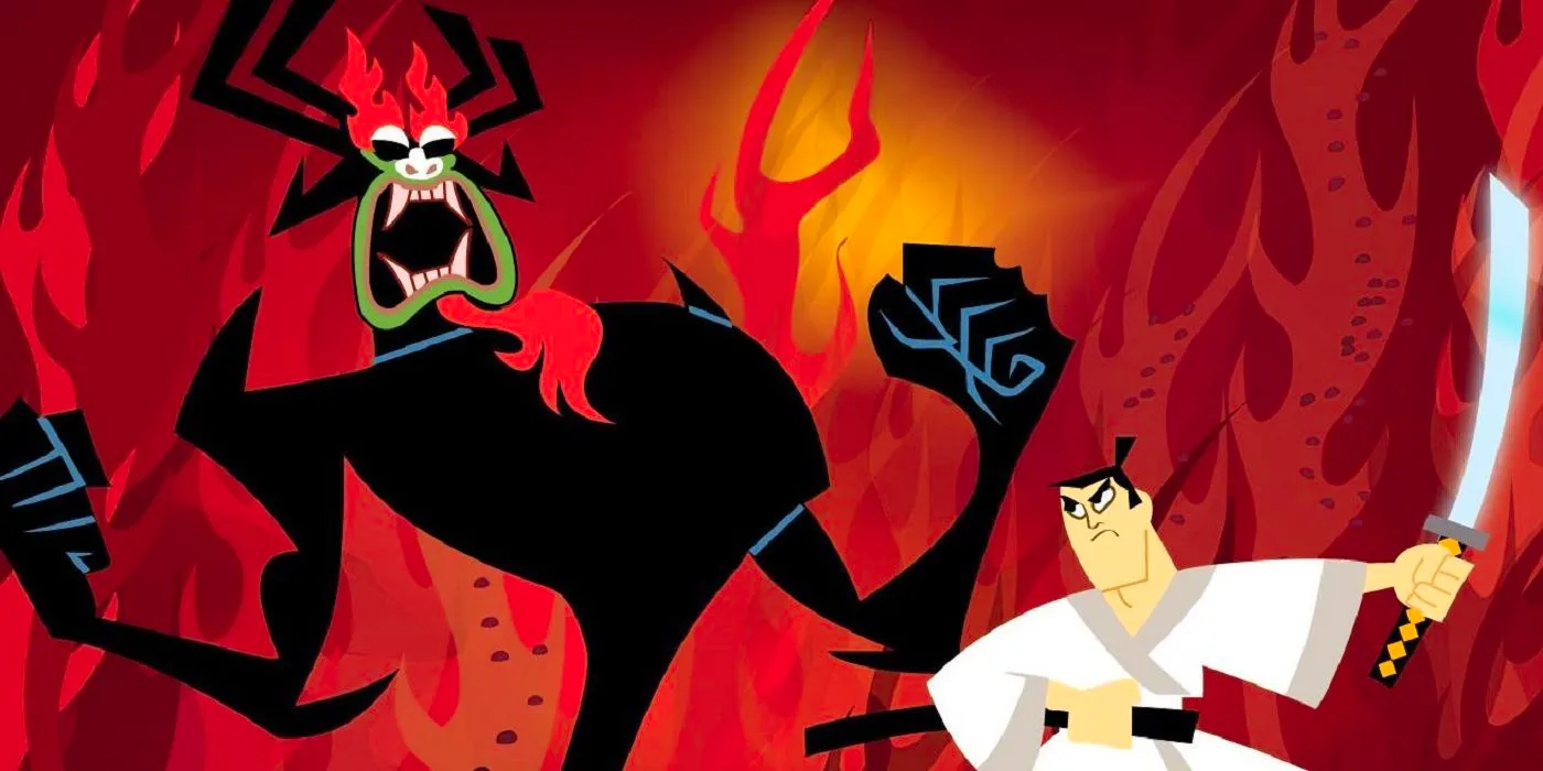 Samurai Jack and Aku Image