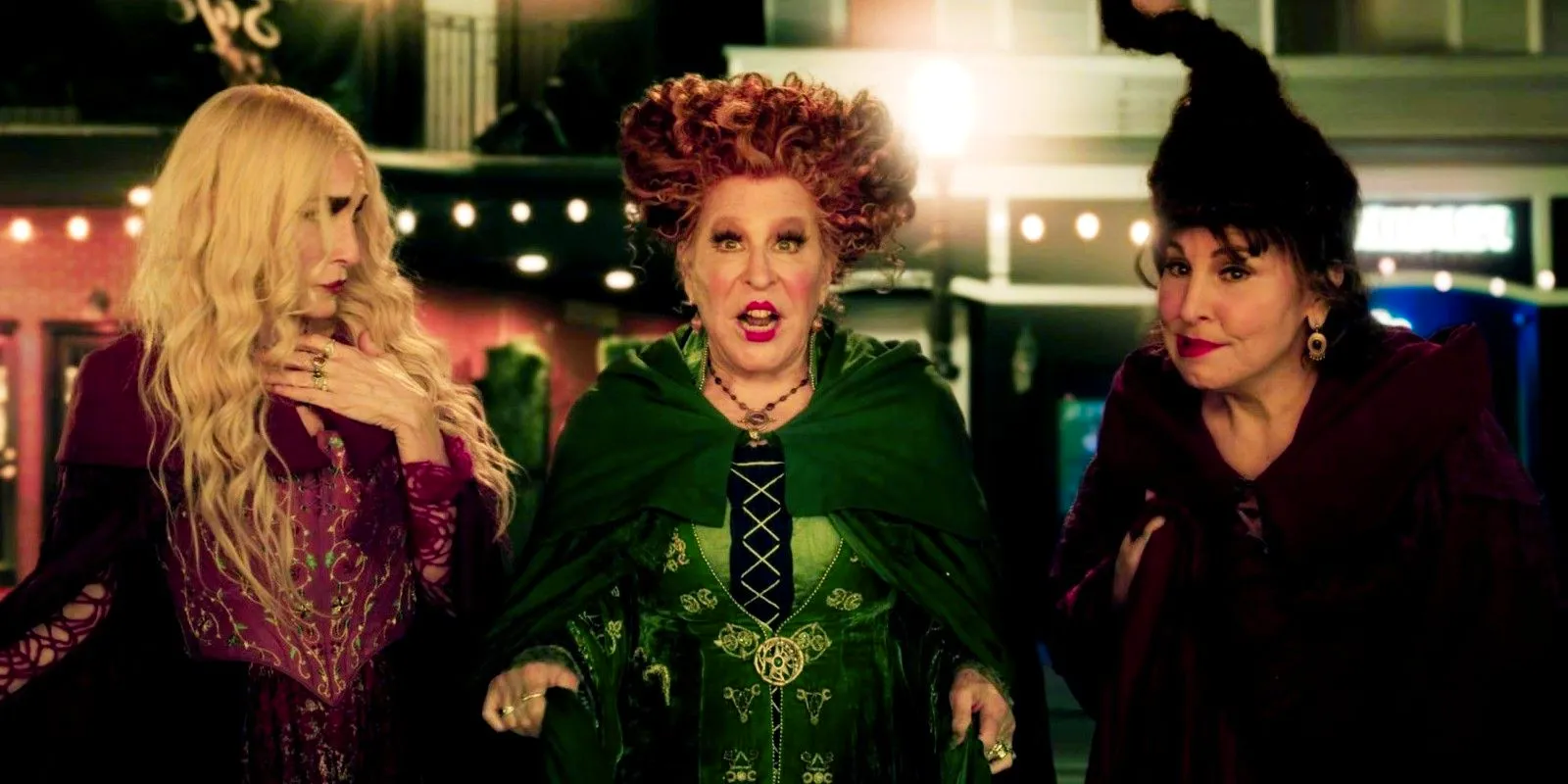 Sanderson sisters walking through the streets in Hocus Pocus 2 Image