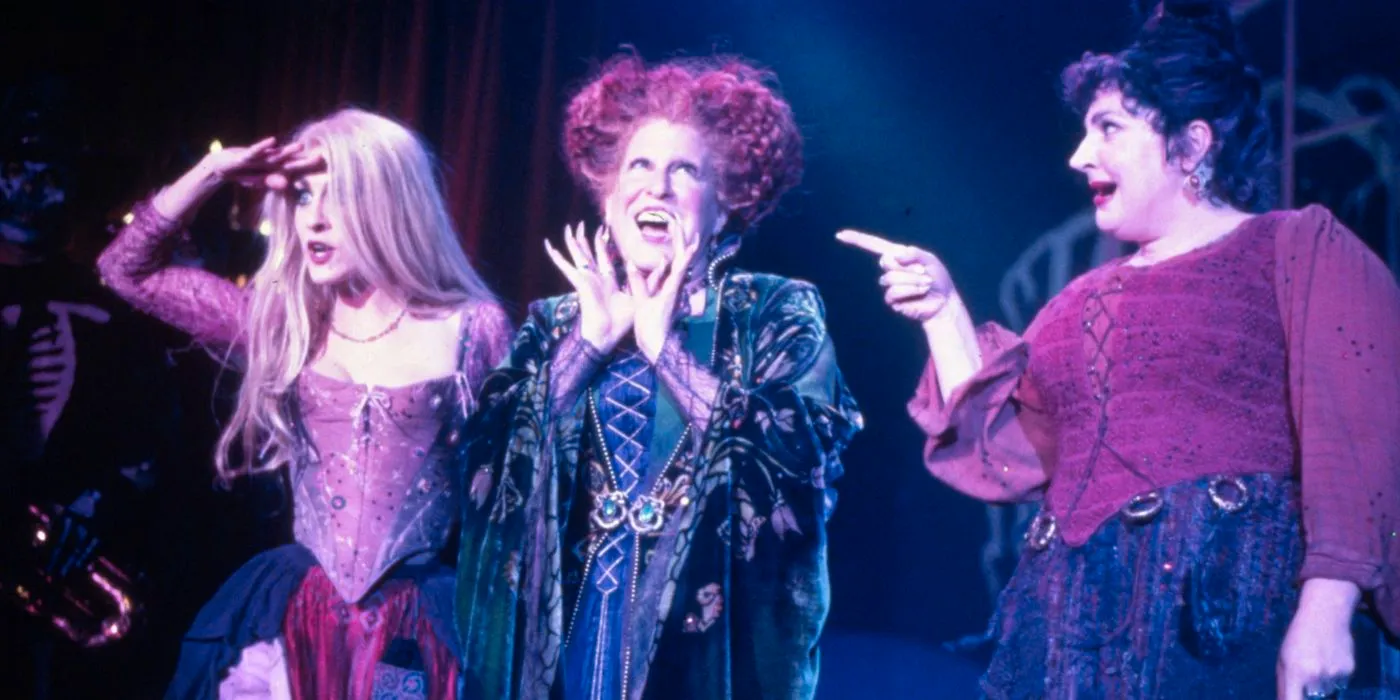 Sarah Jessica Parker, Bette Midler and Kathy Najimy as the Sanderson sisters in Hocus Pocus I Put A Spell On You Image