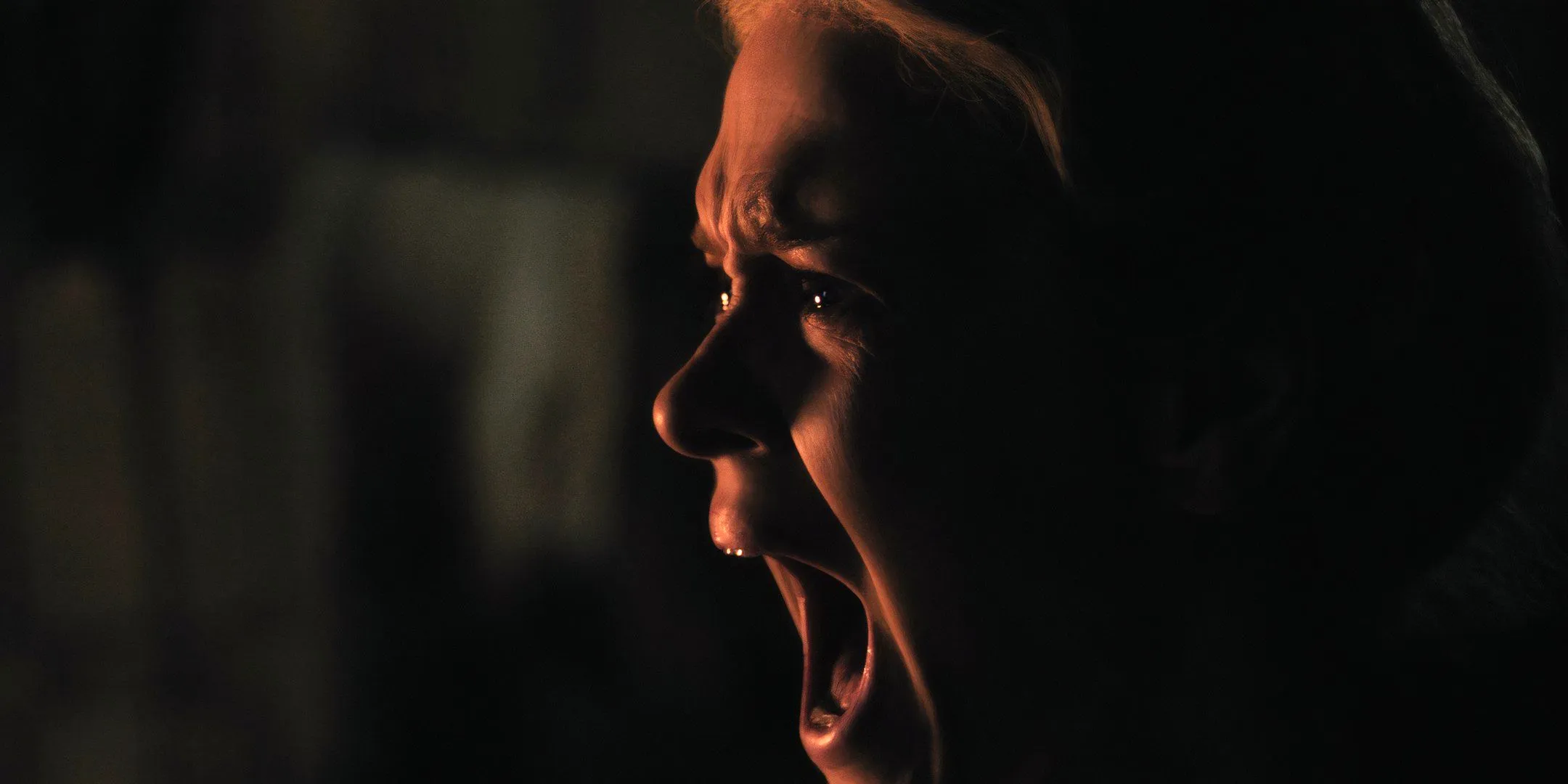 Sarah Paulson as Margaret screaming at something in Hold Your Breath Image