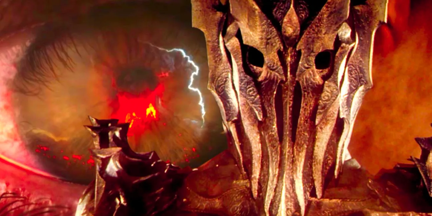 Sauron in Lord of the Rings and Sauron Eye in The Rings of Power Image