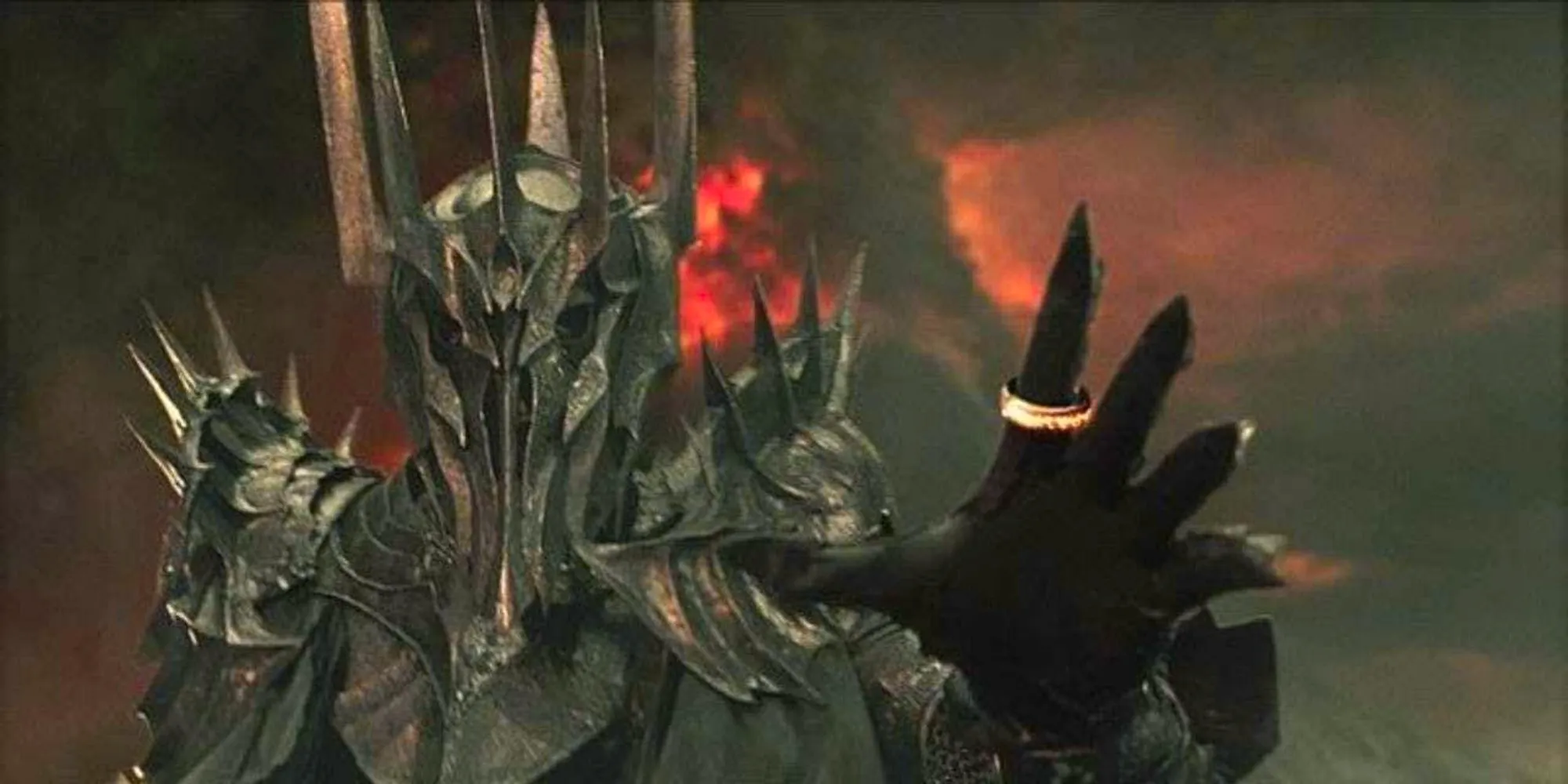 Sauron in The Lord of the Rings: The Fellowship of the Ring's flashback scene. Image