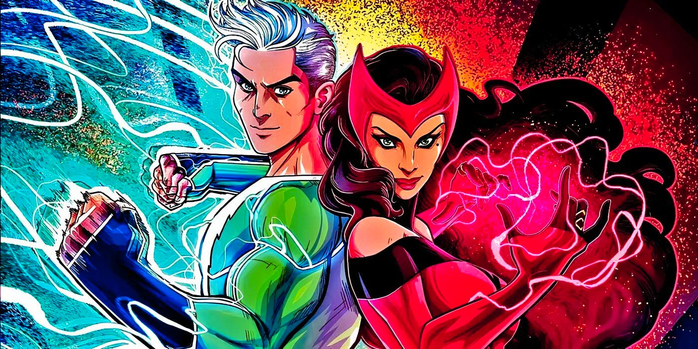 Scarlet Witch and Quicksilver back-to-back. Image