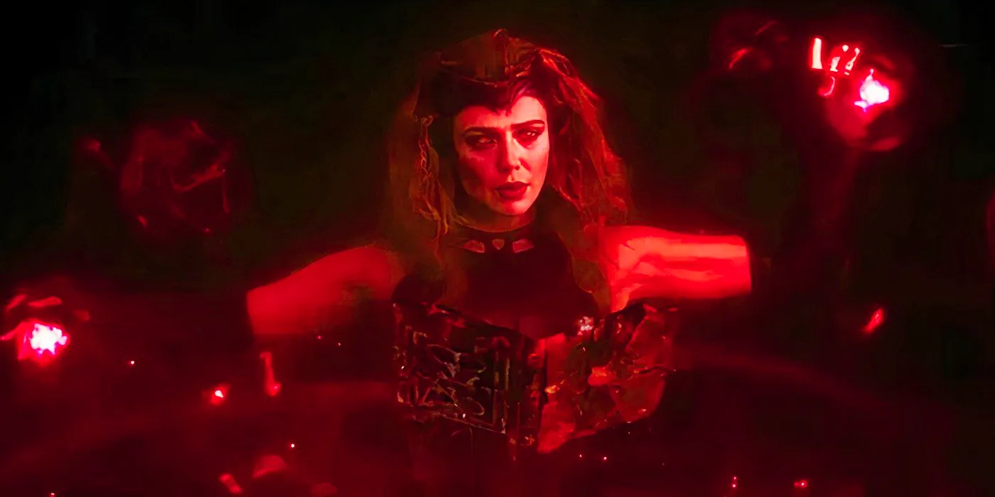 Scarlet Witch experimenting with the Darkhold in WandaVision Image