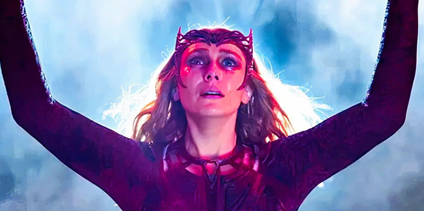 Scarlet Witch sacrificing herself in Darkhold Castle in Doctor Strange in the Multiverse of Madness Image