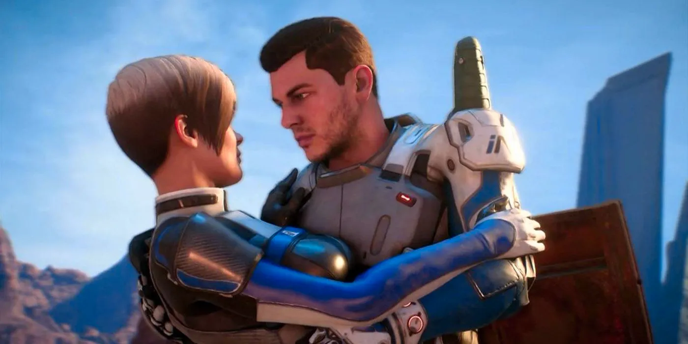 Scott Ryder and Cora Harper romance from Mass Effect Andromeda Image