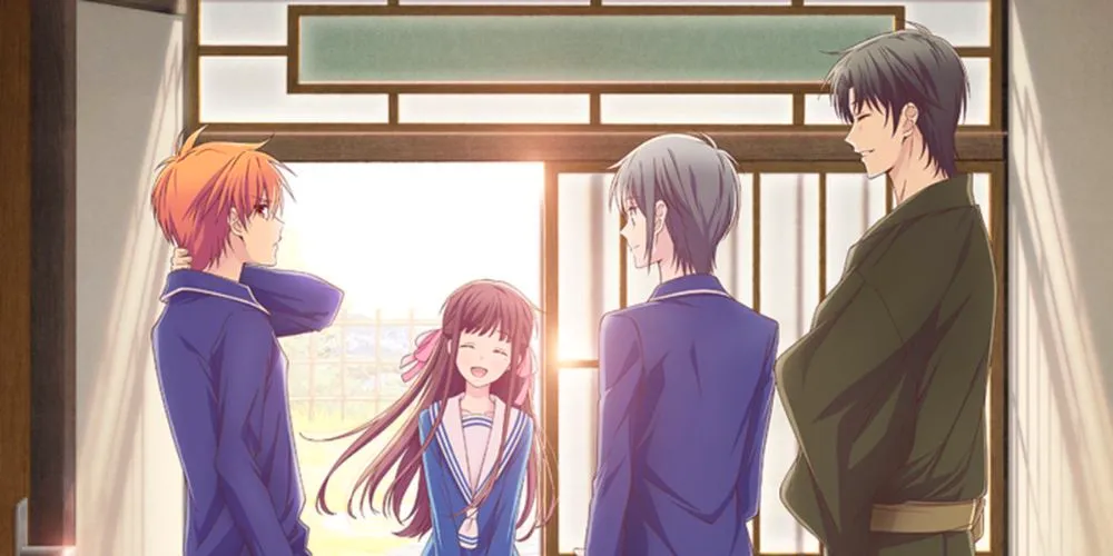 Screenshot of the second season of the Fruits Basket anime. Image