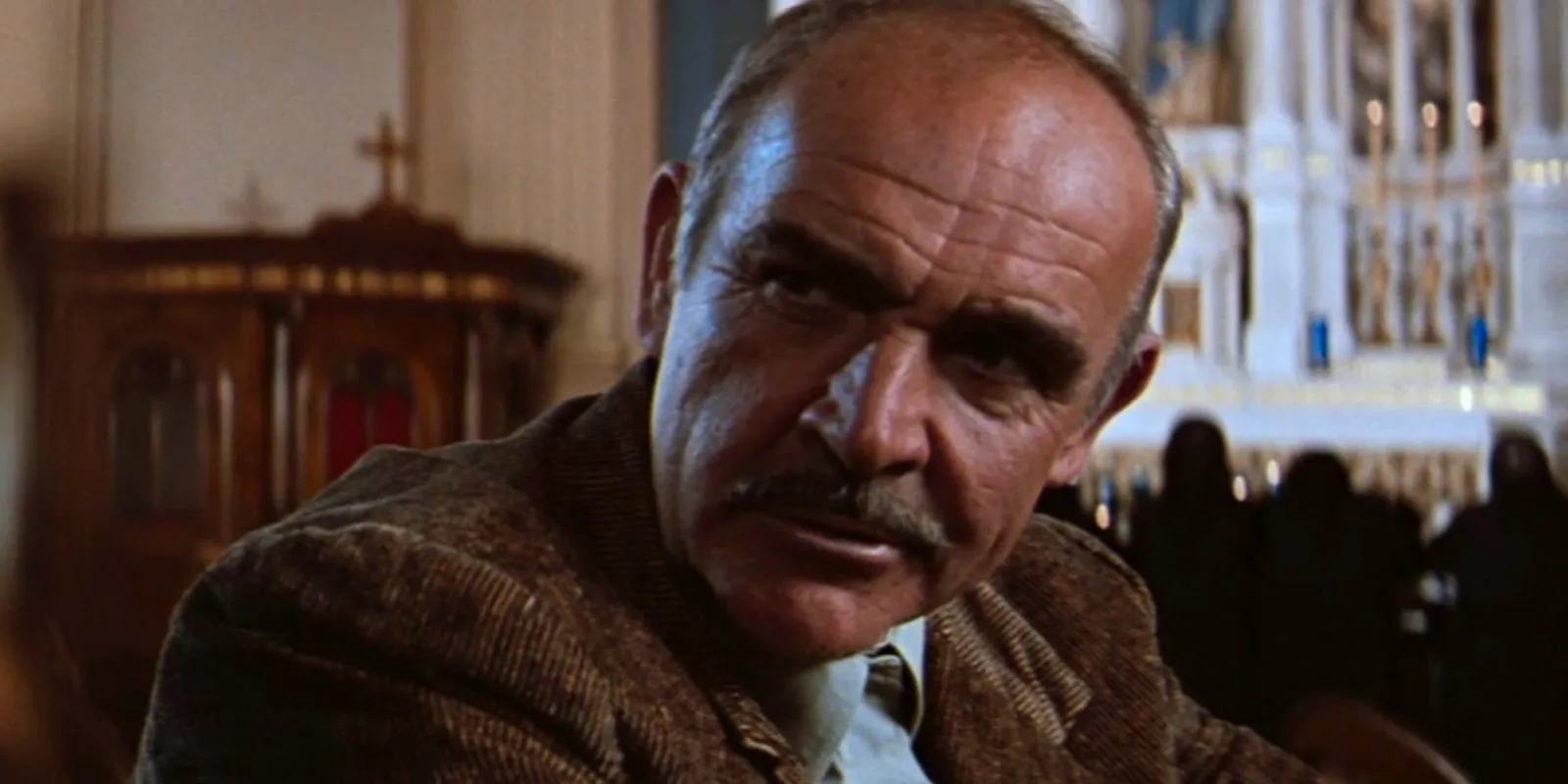 Sean Connery in a church in The Untouchables Image