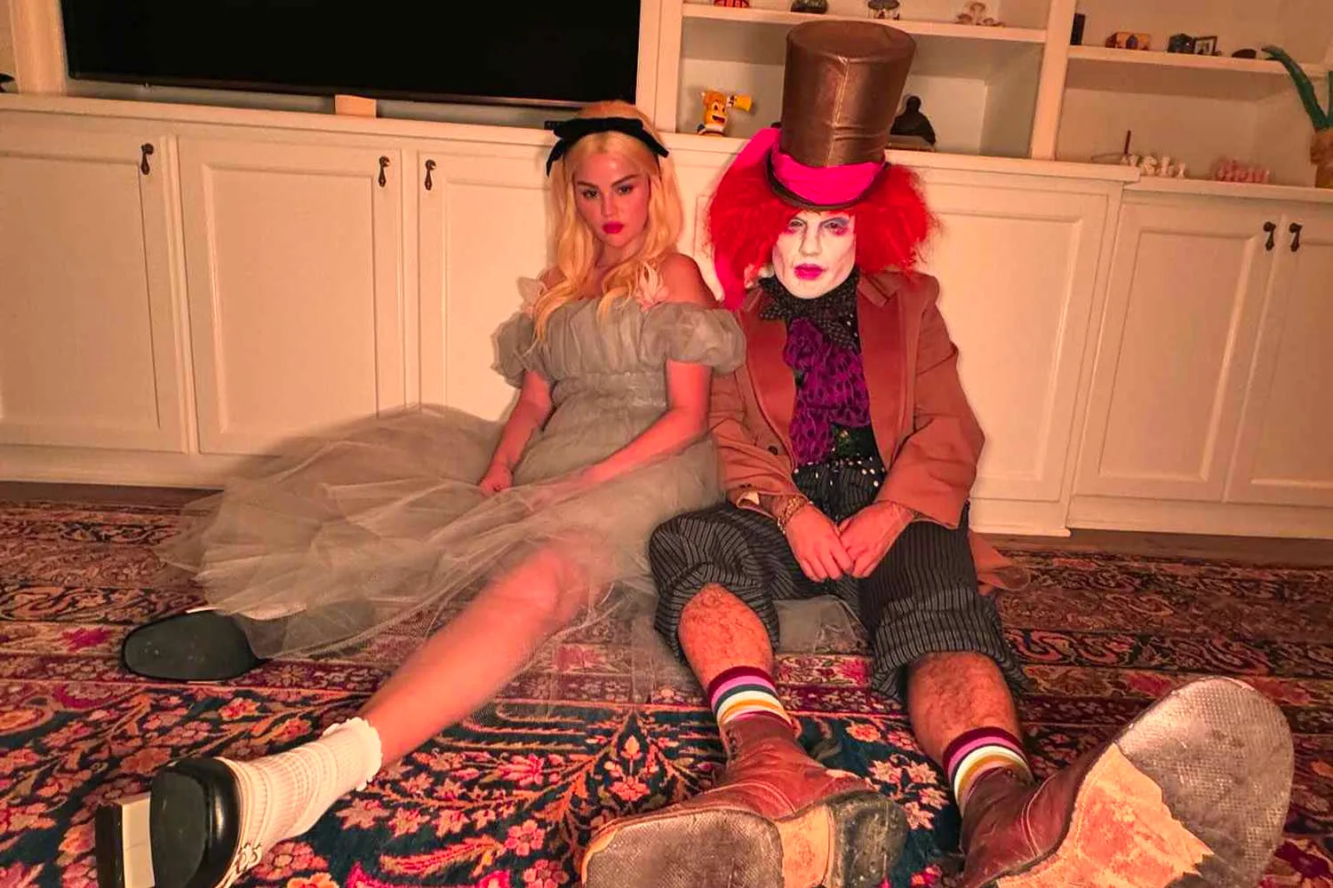 Selena Gomez, Benny Blanco Dress in 'Alice in Wonderland' Halloween Costumes Image