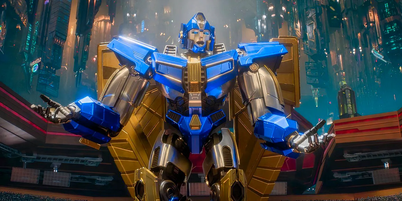 Sentinel Prime holding out his arms in Transformers One Image