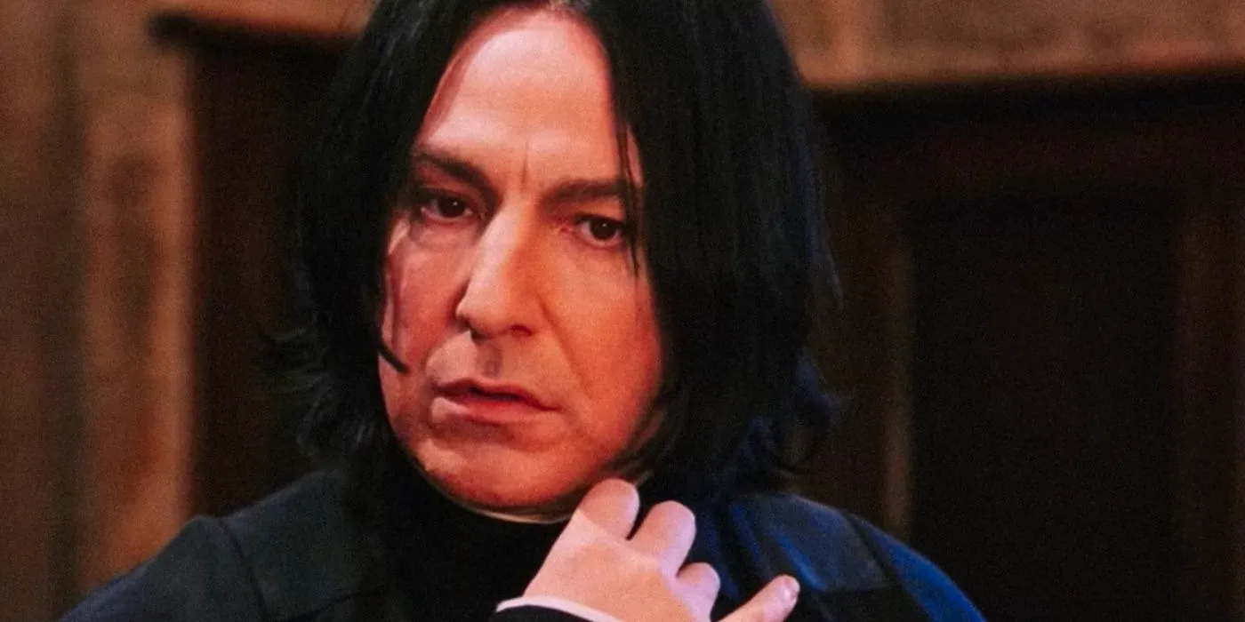 Severus Snape (Alan Rickman) looking contemplative in Harry Potter Image