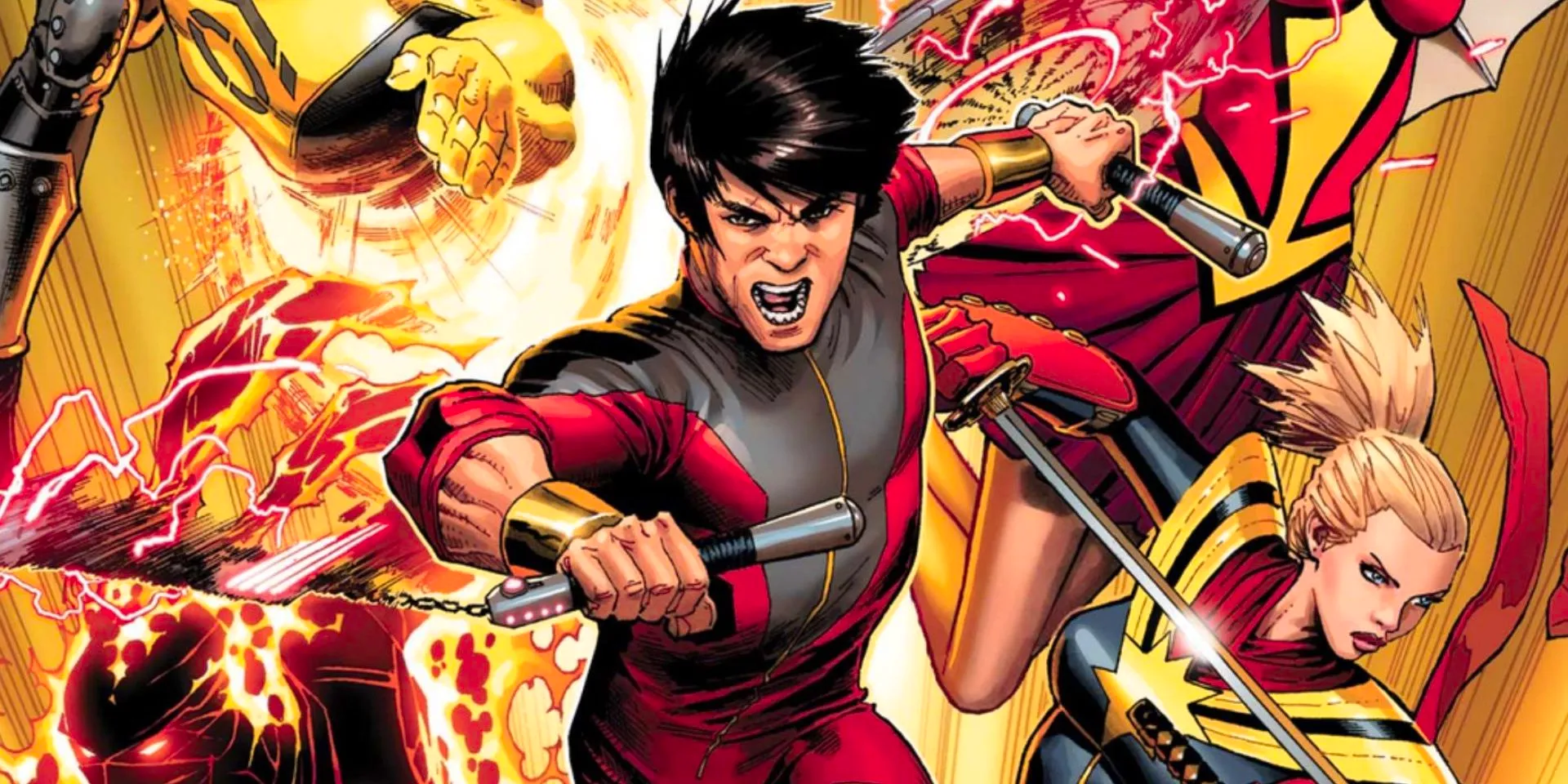 Shang-Chi fighting with the Avengers Image