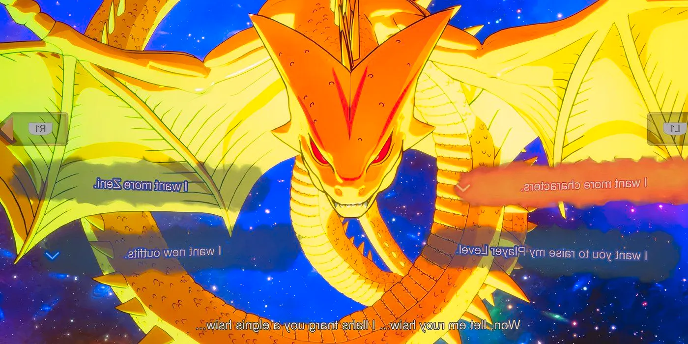 Shenron granting wishes after being summoned in Dragon Ball Sparking Zero Image