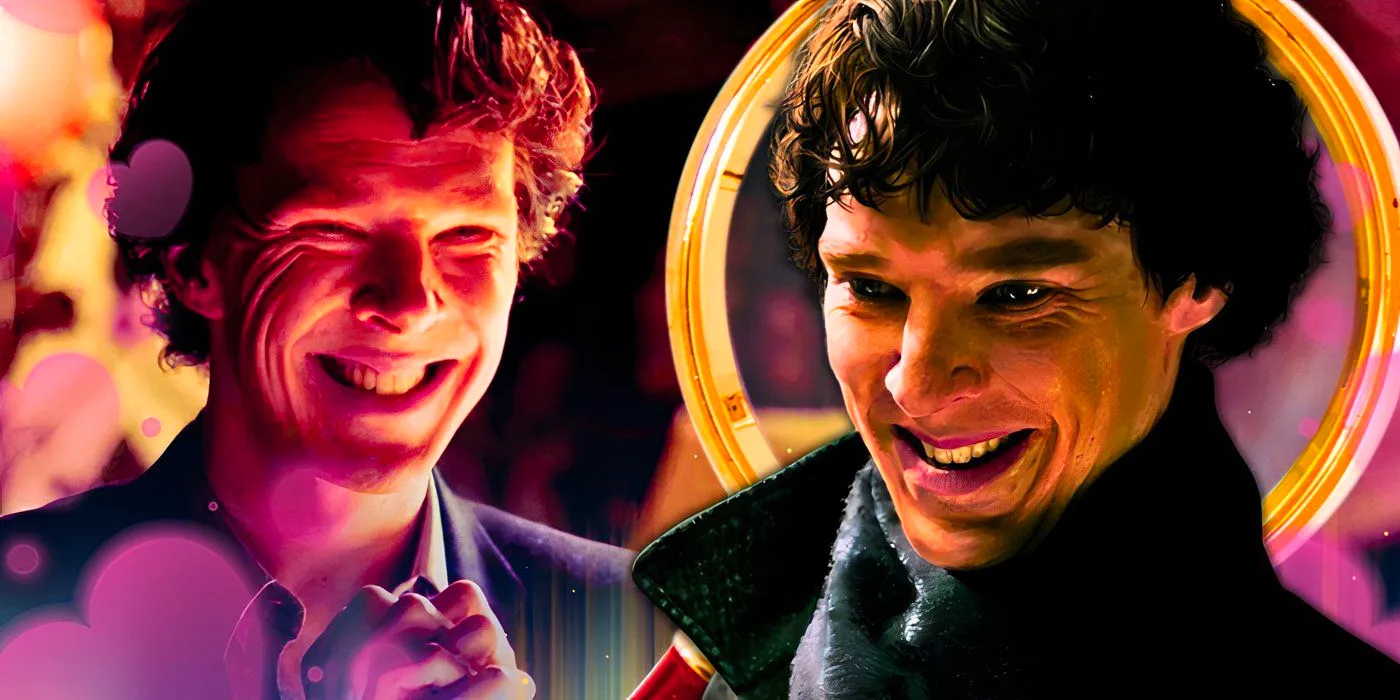 Sherlock Benedict Cumberbatch as Holmes smiling Image