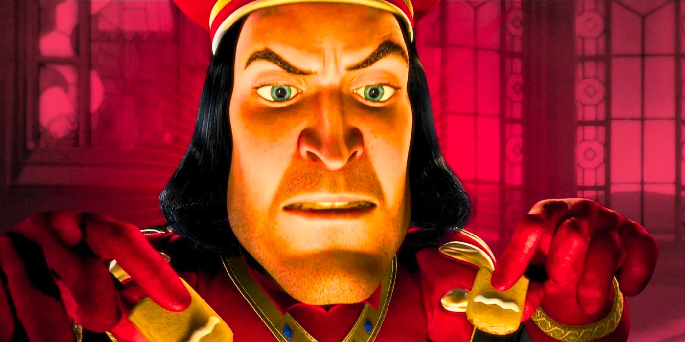 Shrek Lord Farquaad angry holding Gingy's legs Image