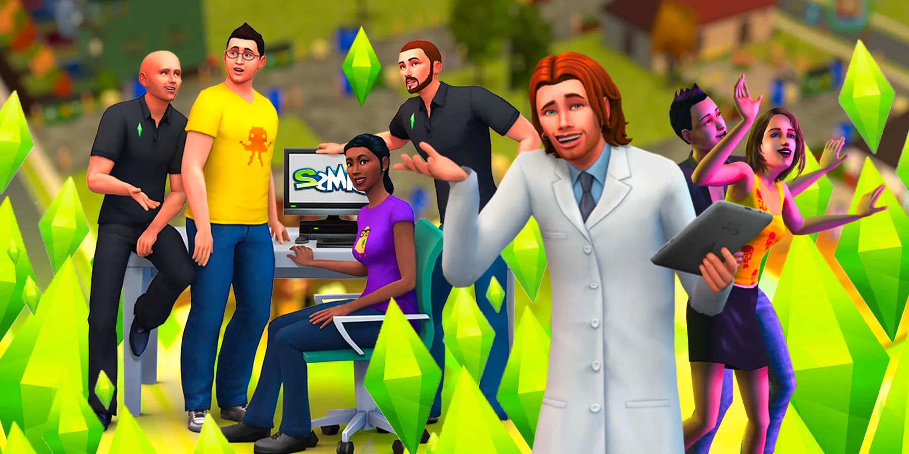 Sims 2 and Sims 4 characters Image